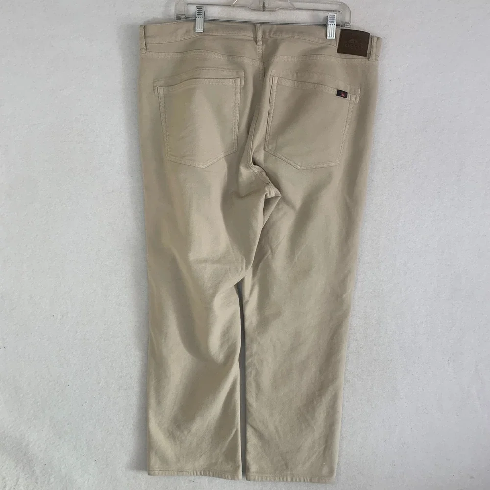 Faherty Stretch Terry 5-Pocket Pants‎ Mens 38 Stone Beige Slim Straight MBF2437